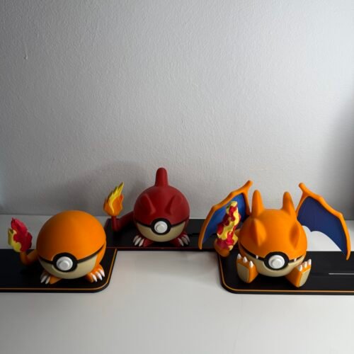 Pokeprints - Linea Evolutiva Charmander Charmeleon Charizard